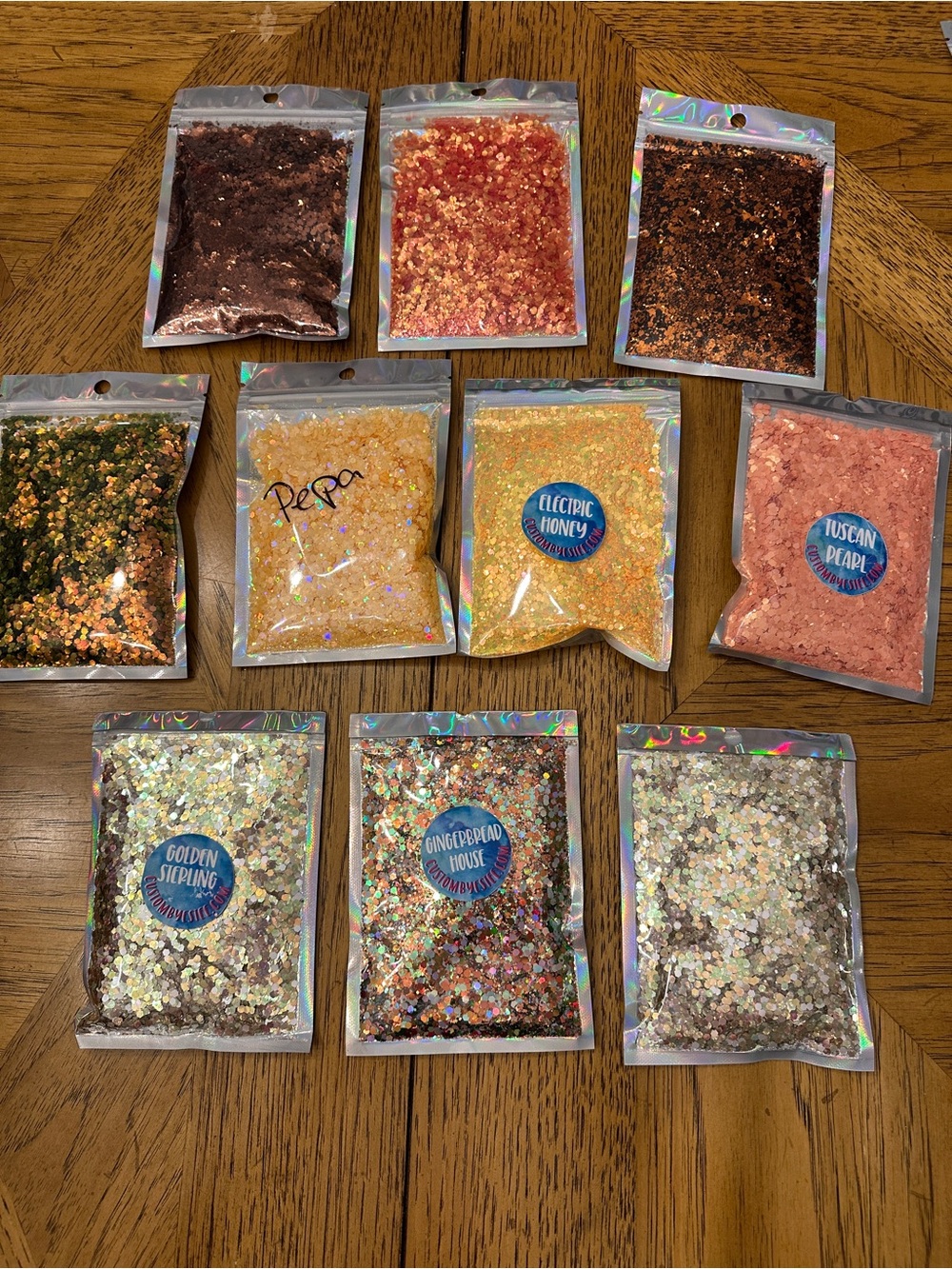 Assorted Iridescent Chunky Glitter Mixes - Multi-Color
Orange, gold, 10 packs.